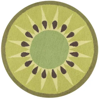 Novogratz Cucina Kiwi Hooked Indoor Round Accent Rug