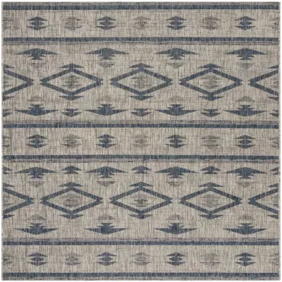 Safavieh Courtyard Collection Easton Geometric Indoor/Outdoor Square Area Rug