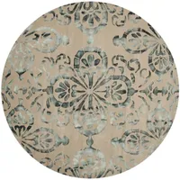 Safavieh Dip Dye Collection Vivyan Floral Round Area Rug