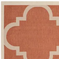 Safavieh Courtyard Collection Gina Geometric Indoor/Outdoor Square Area Rug