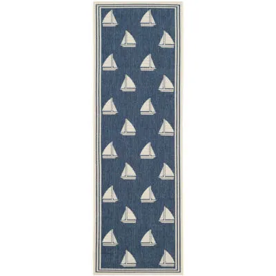 Safavieh Courtyard Collection Palden Geometric Indoor/Outdoor Runner Rug