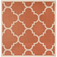 Safavieh Courtyard Collection Gina Geometric Indoor/Outdoor Square Area Rug