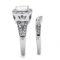 Womens 2 1/2 CT. T.W. White Cubic Zirconia Platinum Over Silver Bridal Set