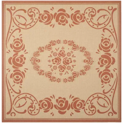 Safavieh Courtyard Collection Kalya Floral Indoor/Outdoor Square Area Rug