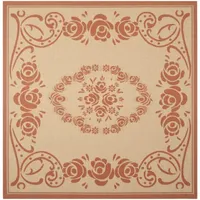 Safavieh Courtyard Collection Kalya Floral Indoor/Outdoor Square Area Rug