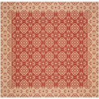 Safavieh Courtyard Collection Spots Oriental Indoor/Outdoor Square Area Rug