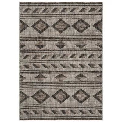 Safavieh Courtyard Collection Luana Geometric Indoor/Outdoor Area Rug