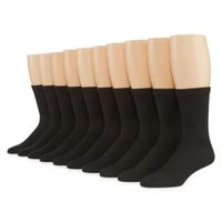 Hanes Freshiq 10 Pair Crew Socks Mens