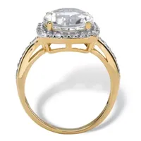 DiamonArt® Womens / CT. T.W. White Cubic Zirconia 14K Gold Over Silver Cocktail Ring