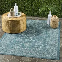 Safavieh Courtyard Collection Clarissa Oriental Indoor/Outdoor Square Area Rug