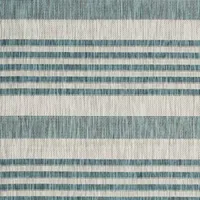 Safavieh Courtyard Collection Major Stripe Indoor/Outdoor Runner Rug