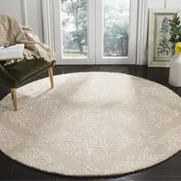 Safavieh Glamour Collection Aubrey Damask Round Area Rug