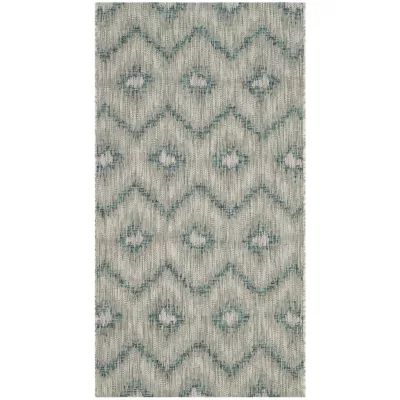 Safavieh Courtyard Collection Lexine Chevron Indoor/Outdoor Area Rug