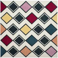 Safavieh Hollywood Collection Stripes Geometric Square Area Rug