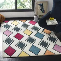 Safavieh Hollywood Collection Stripes Geometric Square Area Rug