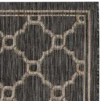 Safavieh Courtyard Collection Ian Geometric Indoor/Outdoor Square Area Rug