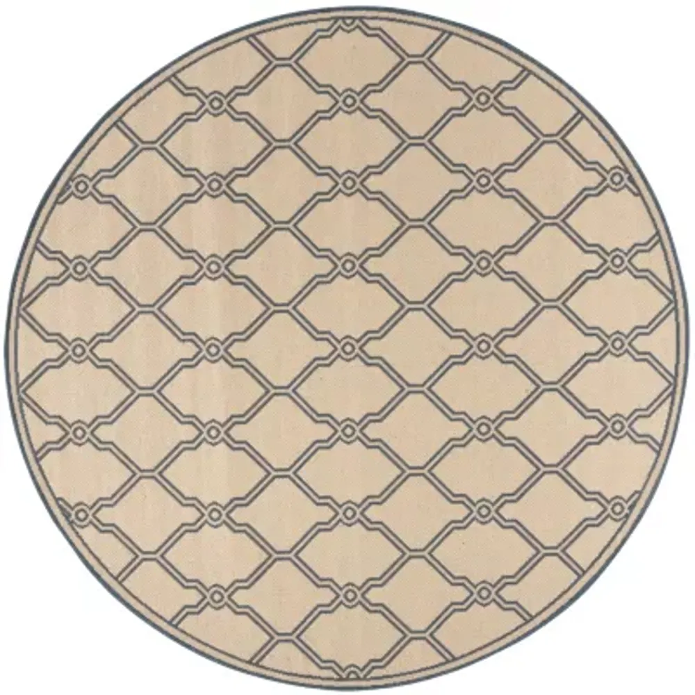 Safavieh Linden Collection Mark Geometric Round Area Rug