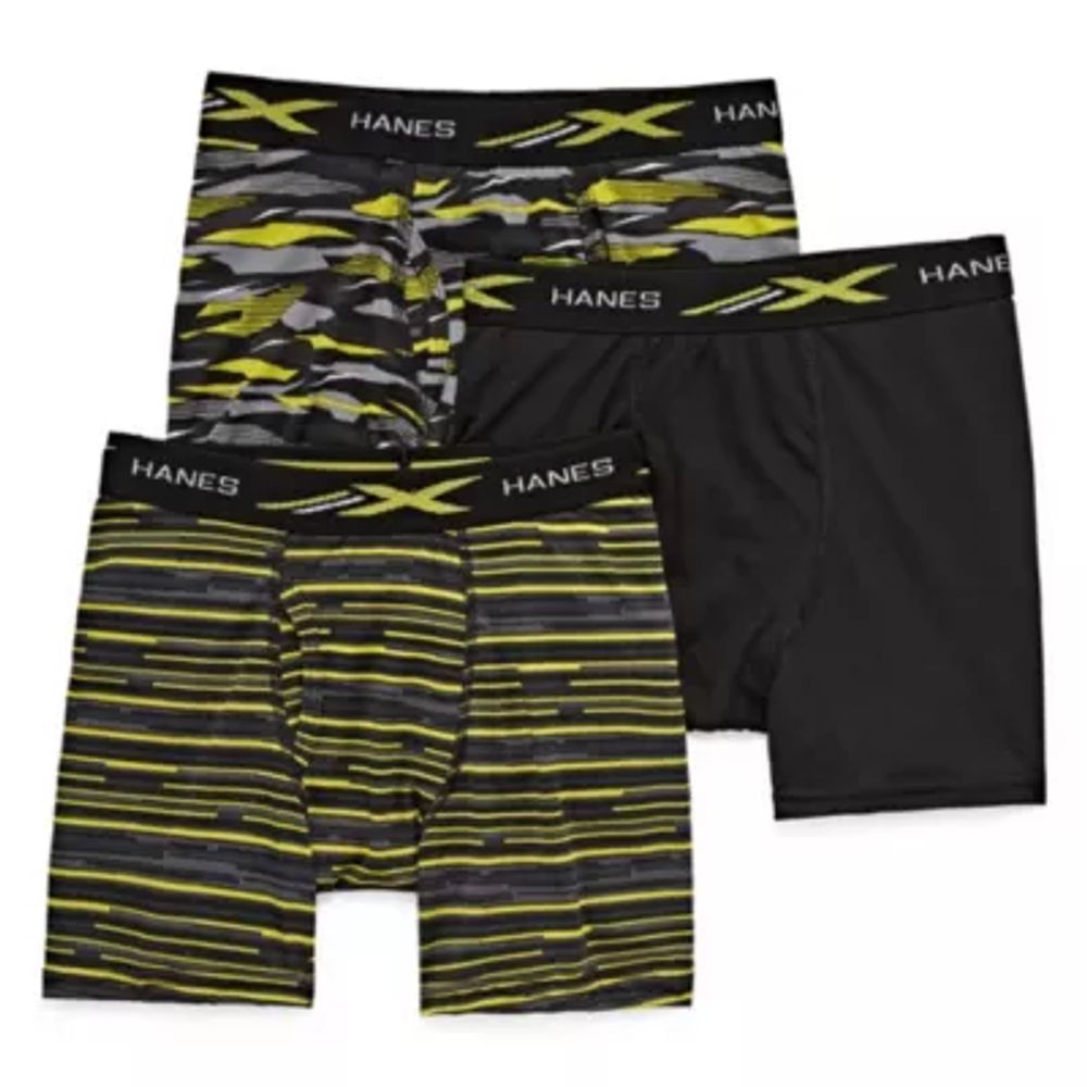 Hanes Boxer Briefs, Cool Dri Moisture-Wicking Underwear, Cotton No-Ride-up  for Men, Multi-Packs Available, 12 Pack - Black, Small : :  Clothing, Shoes & Accessories