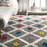 nuLoom Sharee Trellis Shaggy Area Rug