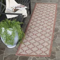 Safavieh Courtyard Collection Corrine Oriental Indoor/Outdoor Runner Rug