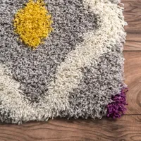 nuLoom Sharee Trellis Shaggy Area Rug