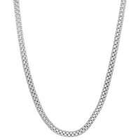 Sterling Silver 16 Inch Solid Link Chain Necklace