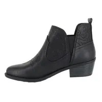 Easy Street Womens Legend Block Heel Booties