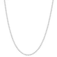 Solid Bead White Chain Necklace