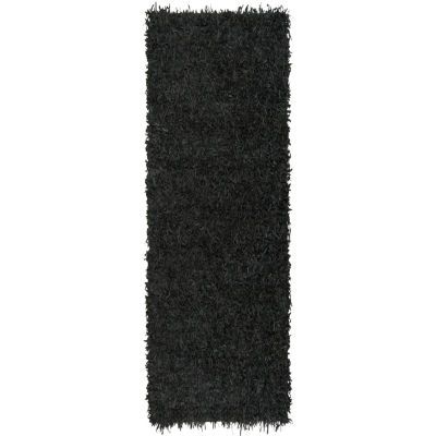 Safavieh Leather Shag Collection Akilah Solid Runner Rug