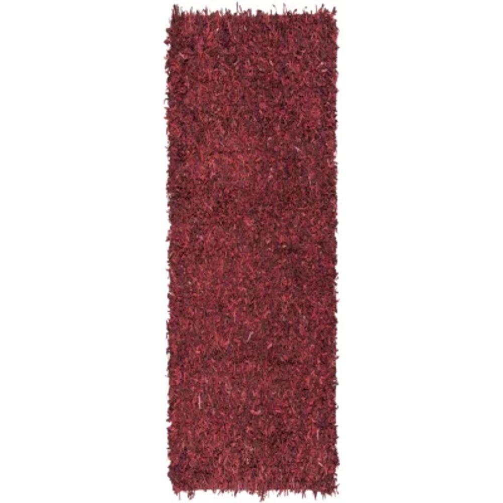 Safavieh Leather Shag Collection Akilah Solid Runner Rug