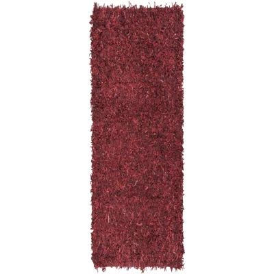 Safavieh Leather Shag Collection Akilah Solid Runner Rug