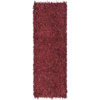 Safavieh Leather Shag Collection Akilah Solid Runner Rug