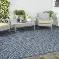 Safavieh Courtyard Collection Adelaide Geometric Indoor/Outdoor Square Area Rug