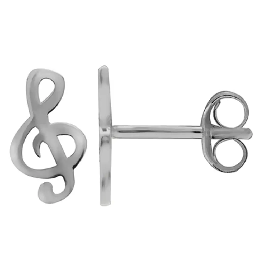 Sparkle Allure Sterling Silver 9.9mm Stud Earrings