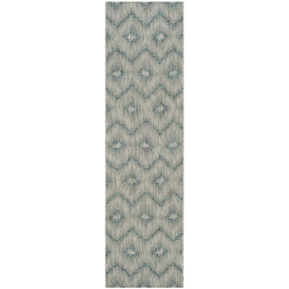 Safavieh Courtyard Collection Lexine Chevron Indoor/Outdoor Runner Rug