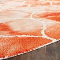 Safavieh Dip Dye Collection Nick Geometric Round Area Rug