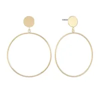 Liz Claiborne Gold Tone Round Drop Earrings