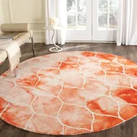 Safavieh Dip Dye Collection Nick Geometric Round Area Rug