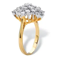 Womens / CT. T.W. White Cubic Zirconia 14K Gold Over Brass Cocktail Ring