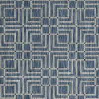 Safavieh Courtyard Collection Adelaide Geometric Indoor/Outdoor Round Area Rug