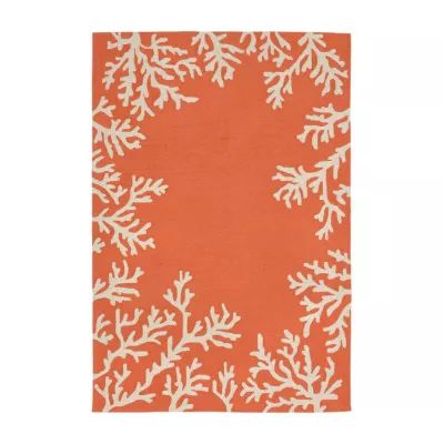 Liora Manne Capri Coral Border Hand Tufted Indoor/Outdoor Round Area Rug