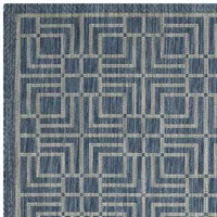 Safavieh Courtyard Collection Adelaide Geometric Indoor/Outdoor Round Area Rug