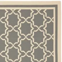 Safavieh Courtyard Collection Caymen Oriental Indoor/Outdoor Square Area Rug