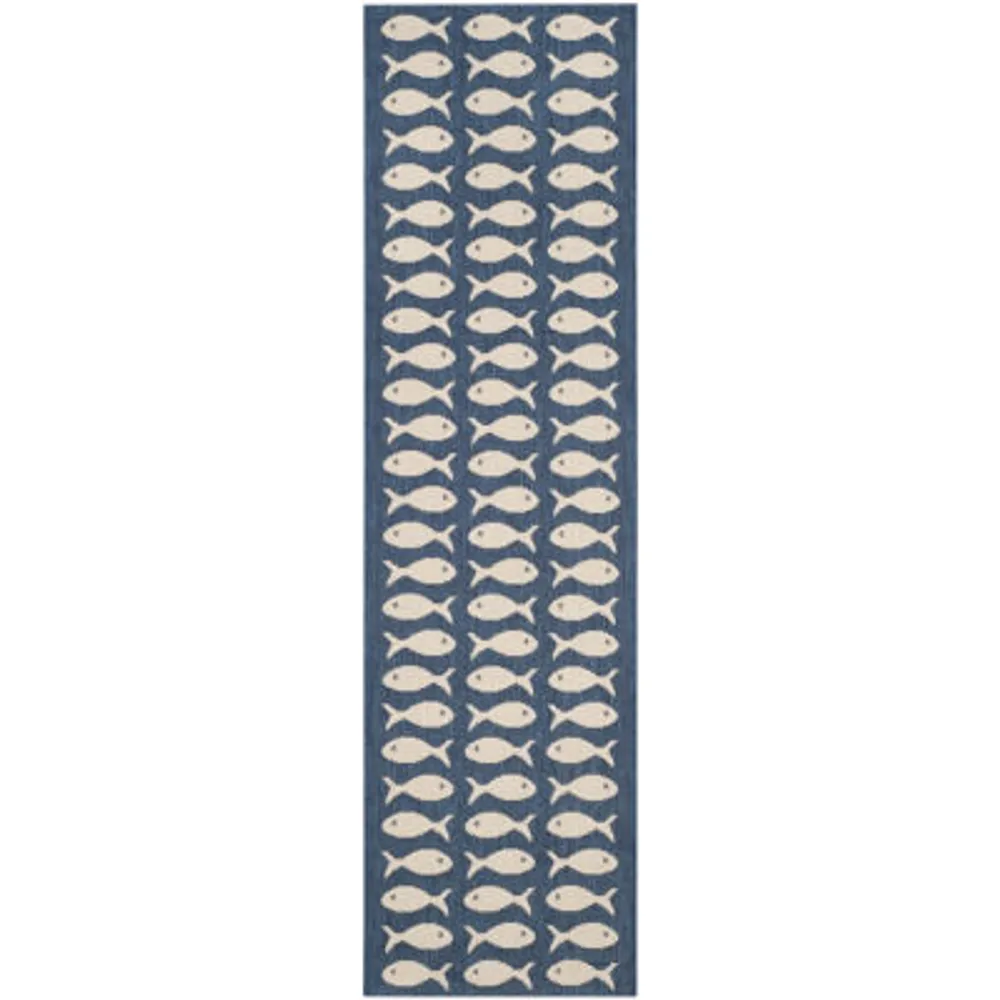 Safavieh Courtyard Collection Alfred Geometric Indoor/Outdoor Runner Rug