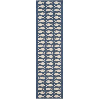 Safavieh Courtyard Collection Alfred Geometric Indoor/Outdoor Runner Rug