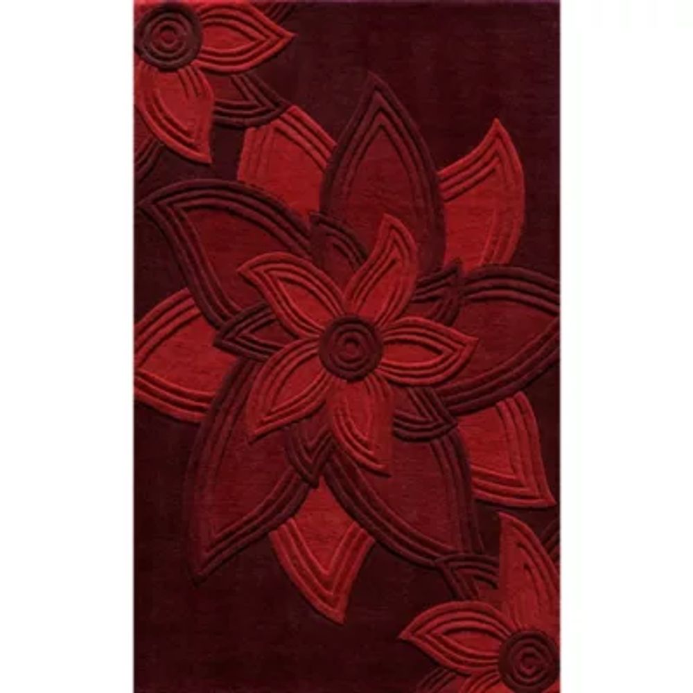 Momeni Delhi 40 Floral Hand Tufted Indoor Rectangular Accent Rug