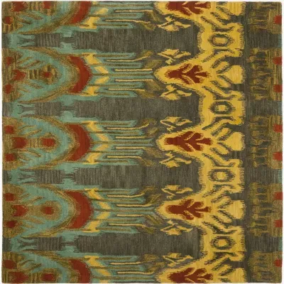 Safavieh Ikat Collection Euclid Geometric Square Area Rug