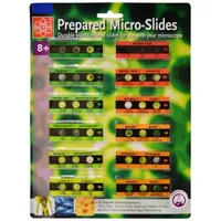 Edu Toys Prepared Microscope Micro-Slides - 12 Slides W/36 Assorted Specimens Discovery Toys