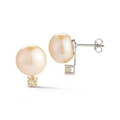 Cultured Freshwater Pearl Sterling Silver 16.7mm Ball Stud Earrings