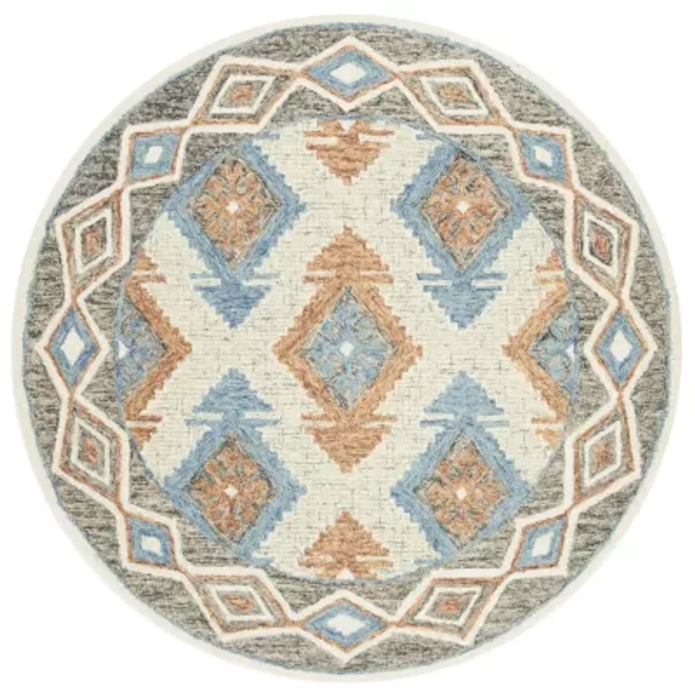 Safavieh Micro-Loop Collection Romeo Geometric Round Area Rug